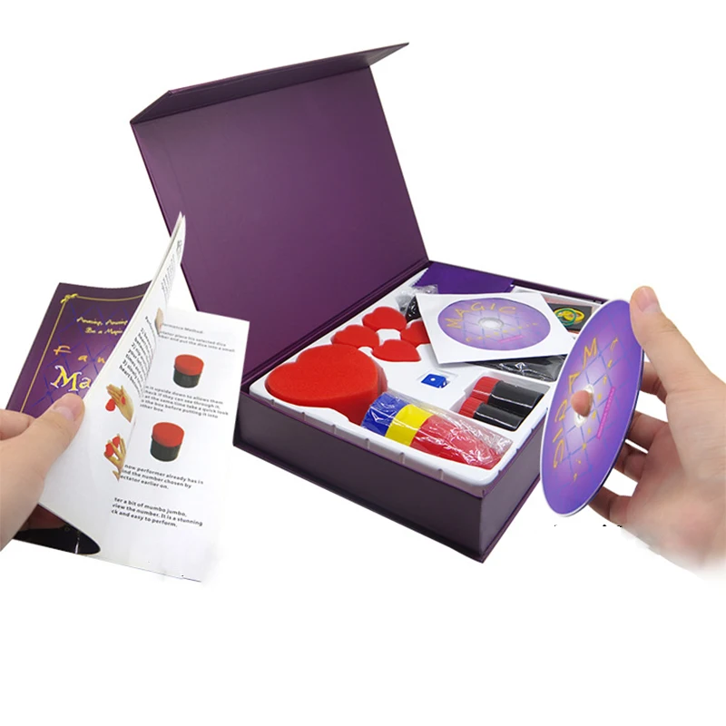 Волшебный набор игрушек с английской инструкцией Волшебные трюки Magia Подарочная коробка для детей Пазлы для детей крупным планом уличное волшебство образование
