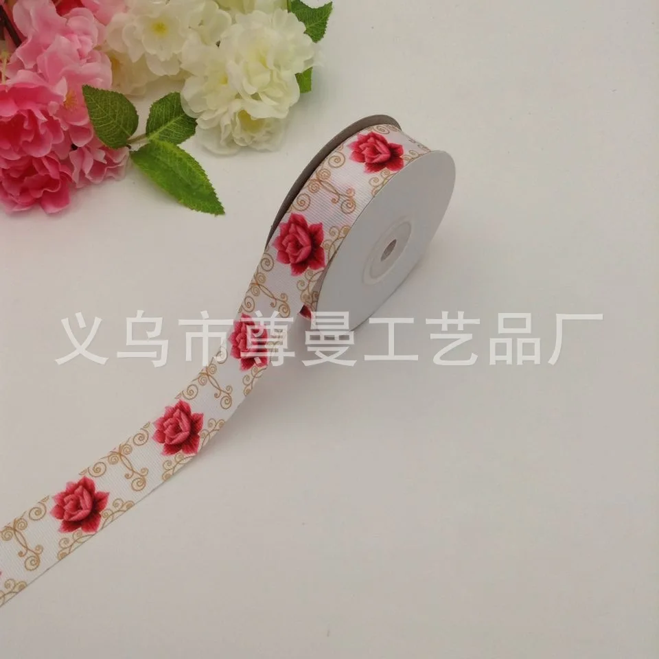 Лента DIY Цифровая печатная одежда сублимационная корсажная лента цветок пара серия нить боковины Материал лента
