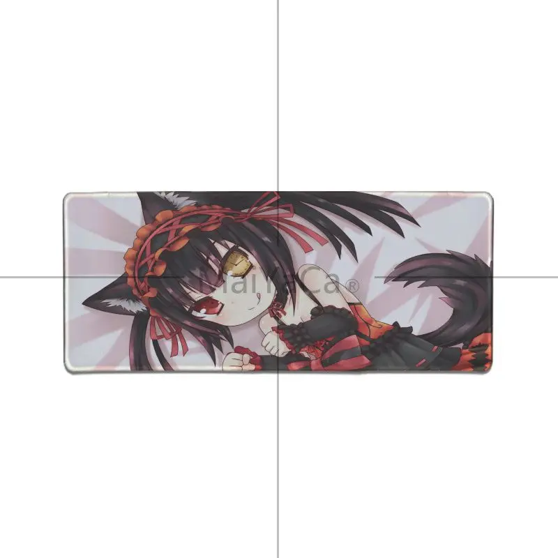 Lock Edge 40X90cm MaiYaCa кошмар Tokisaki Kurumi Дата Живая резиновая мышь прочный Настольный коврик для мыши офисные мыши геймер Lockedge игровой коврик для мыши - Цвет: Lock Edge 40X90cm