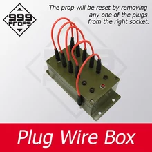 999PROPS Escape room takagism game props plug wire box all the wires are inserted into the right sockets to unlock charmber room