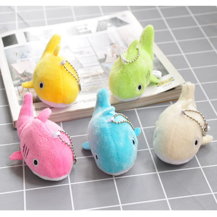 

Ugly shark minni plush pendant toy doll clamshell doll plush keychain 10cm 5colors randomly prepare wj04