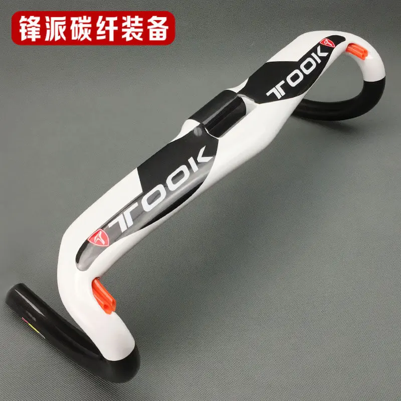 TOSEEK Full Carbon Fiber 31.8mm Gloss White Handlebar BMX Road Bike