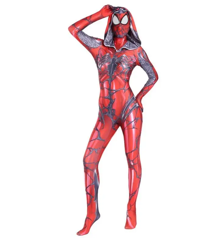 Cosplay Costume Mask Suit Venom Halloween Costume For Women Zentai Bodysuit Catsuit