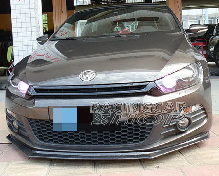 O Style Real Carbon Fiber FRONT LIP SPOILER SPLITTER FOR VW Volkswagen SCIROCCO STANDARD BUMPER