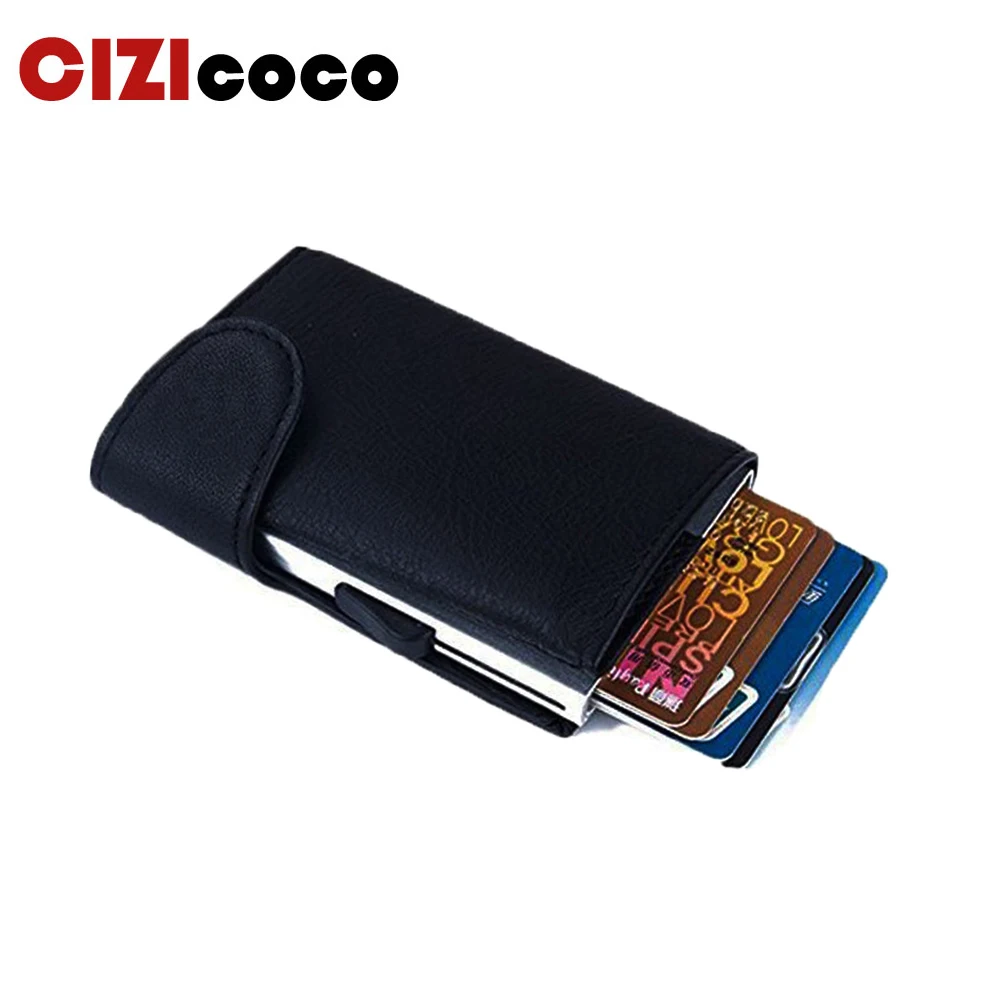 

2019 New Style RFID Card Holder Single Box Minimalist Wallet HASP Aluminium Card Package Men Business ID Card Cases Card Bag