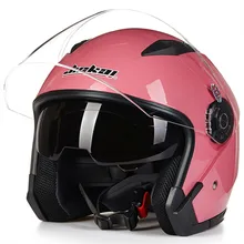 Double lens open face motorcycle helmet