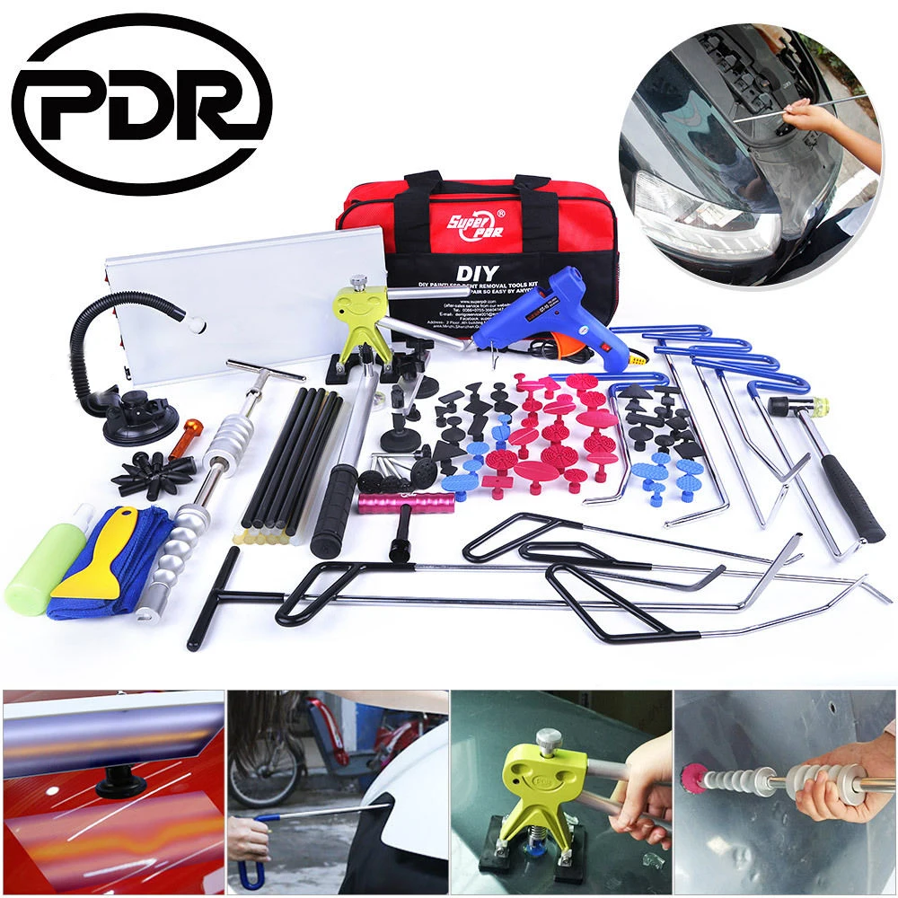 

PDR Tool Set Hook Rods Tools Paintless Dent Repair Auto Tools Set Automobile Body Repair Car Door Dents Repair Updated Quality