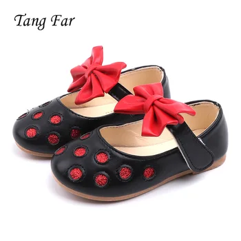 

Girls Dress Shoes Models Bow Princess Shoes PU Leather Korean Students Baby Party Shoes Children Moccasins