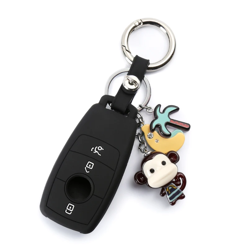 Silicone Rubber car key fob skin Protector cover case holder for