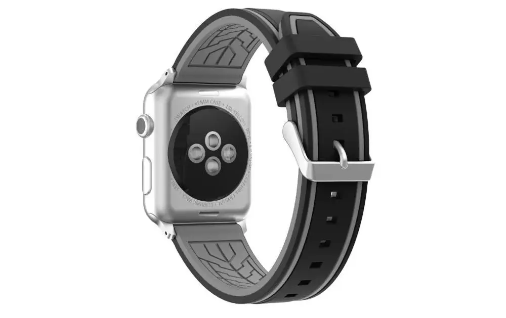 HOKE новый двойной цветной смешанный силиконовый ремешок для часов Apple Watch серии 1/2