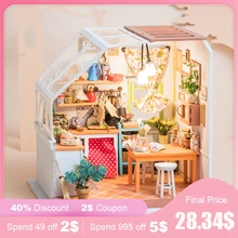 Robud DIY миниатюрный дом Джейсон кухня Кукольный дом наборы кукольный домик с мебели игрушки для детей лучший подарок для девочек DG105