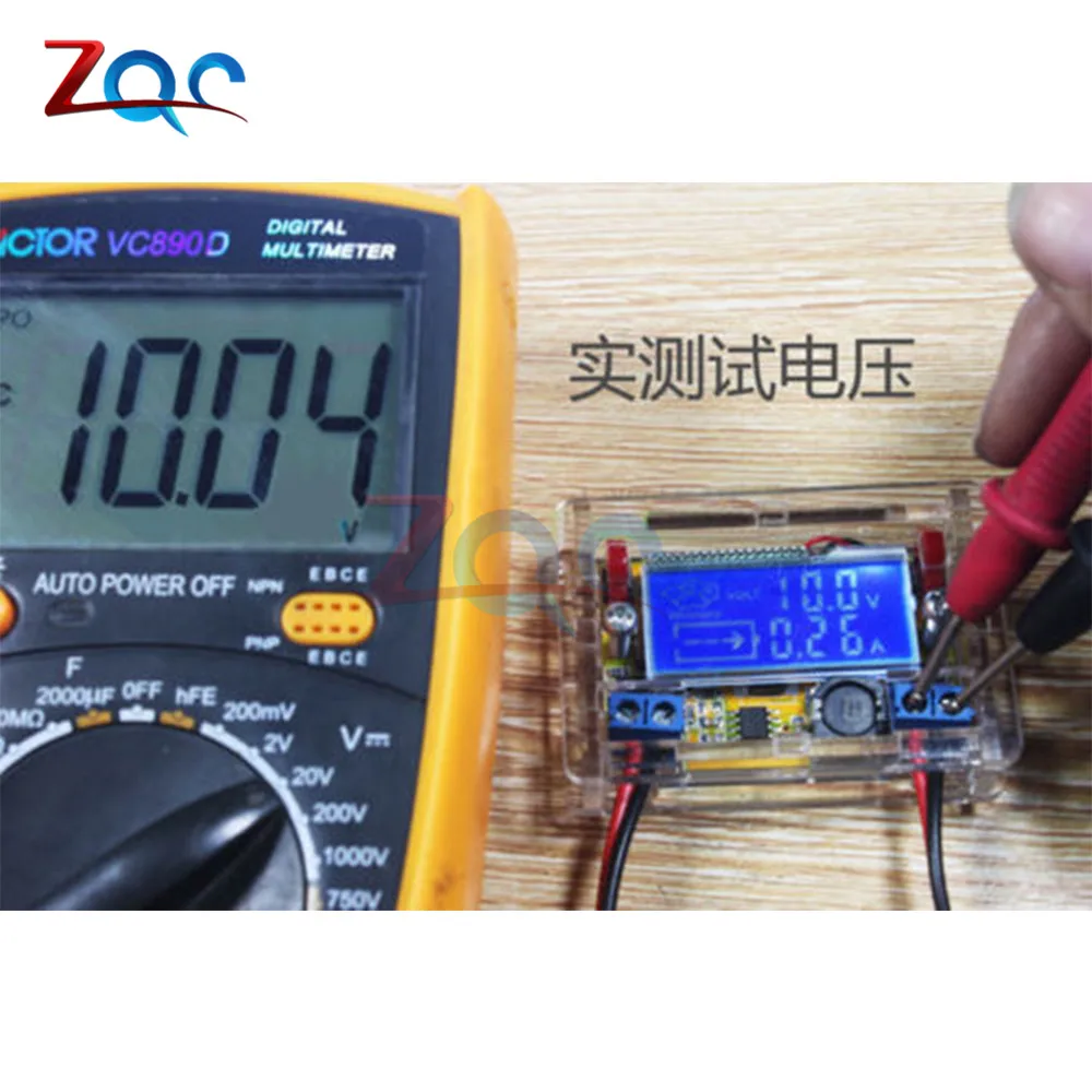 Регулируемый понижающий модуль питания DC-DC 5-23 В до 0-16,5 в 3 а напряжение тока ЖК-дисплей понижающий регулятор+ чехол