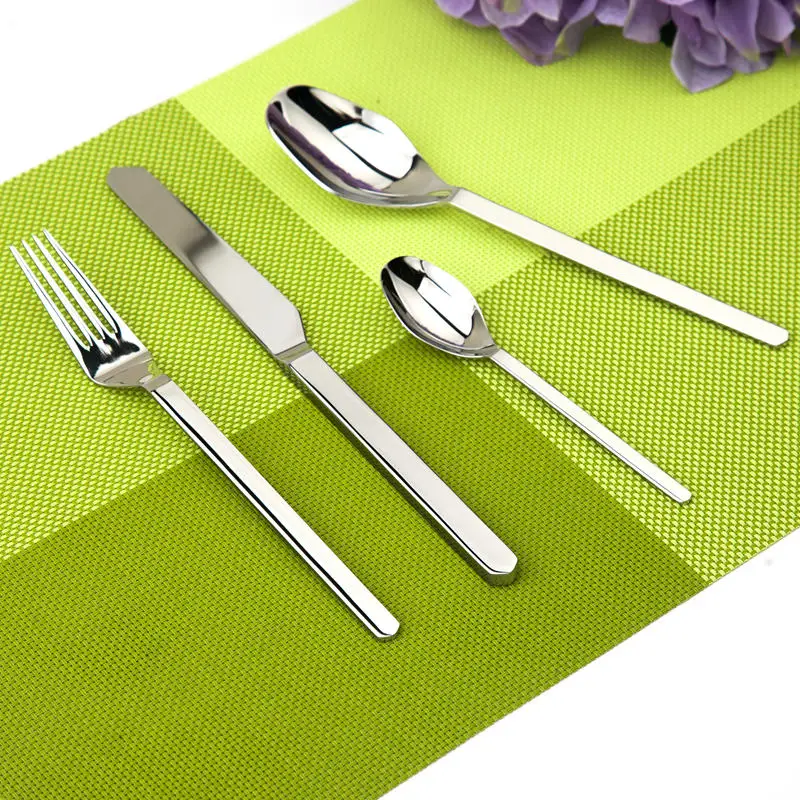 Cutlery Set Stainless Steel Dinnerware Set 24 Pieces Tableware Kitchen Silver Western Classic Knife Fork Teaspoon