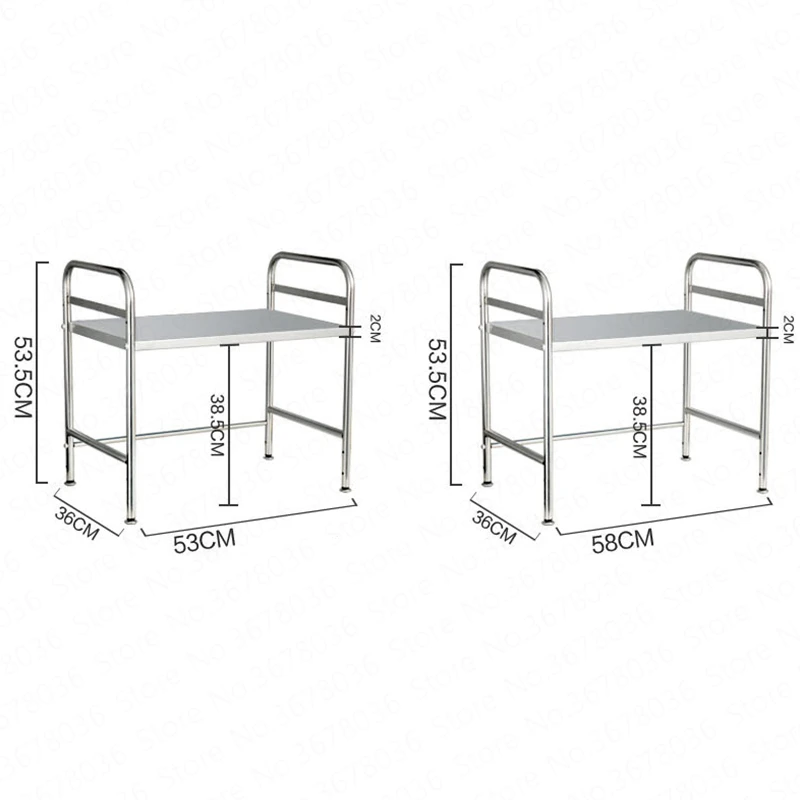 304 Высококачественная кухонная полка из нержавеющей стали, полка для микроволновой печи, двухслойная напольная двойная столешница для хранения приправ