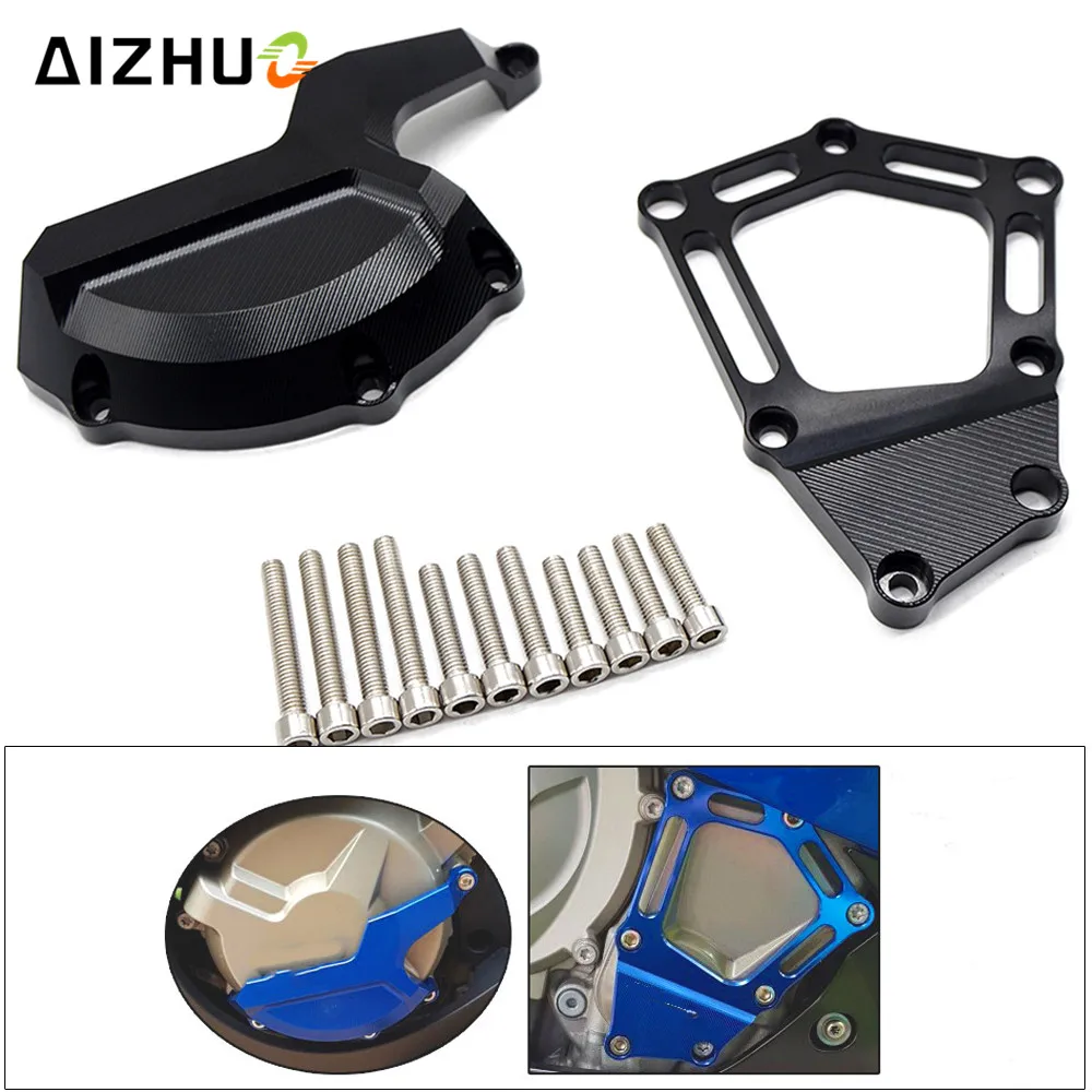 For BMW S1000RR HP4 K42 K46 2009 2010 2011 2012 2013 2014 2015 Motorcycle Engine Saver Stator Case Guard Cover Slider Protector