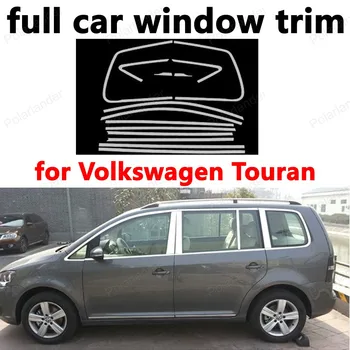 

Car Styling Decoration Strips Stainless Steel Full Window Trim With center pillar For Volkswagen Touran 2008-2015
