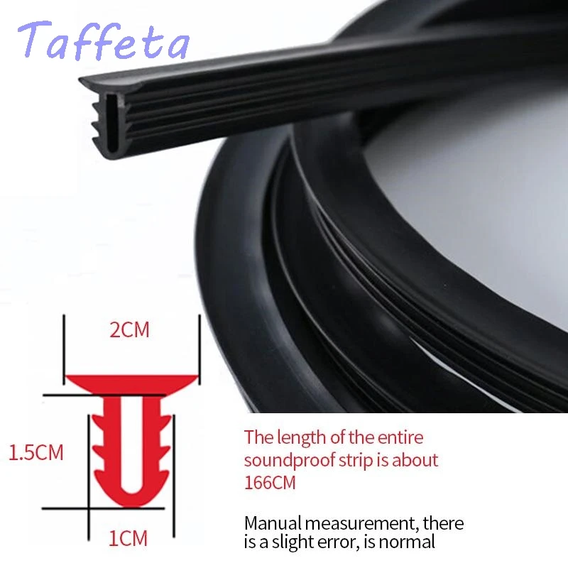 

1.6Meters T-Type Shape Car Sound Insulation Rubber Seal Windshield Seal Strip Dust Proof Anti-noise Trim Dashboard Edges
