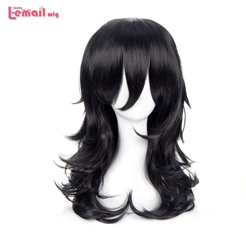 

L-email wig New 45cm/17.71inch My Hero Hero Academia Shota Aizawa Cosplay Wigs Black Synthetic Hair Perucas Cosplay Wig