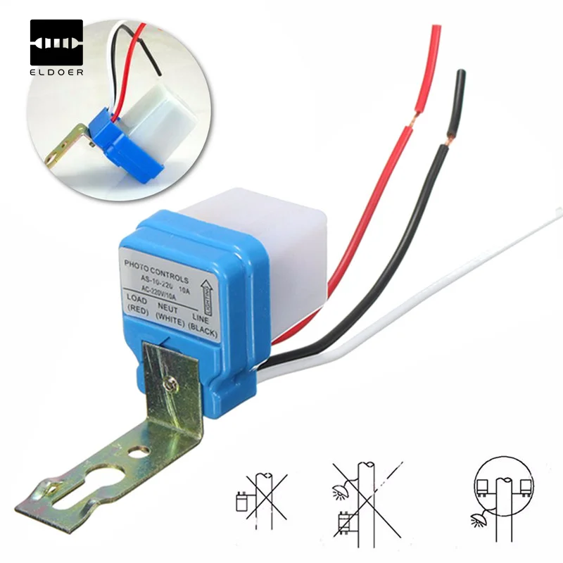

Best Price Automatic Auto On Off Street Light Switch Photo Control Sensor For AC 220V 10A 2200W Hot Sale Useful Sensor Tool