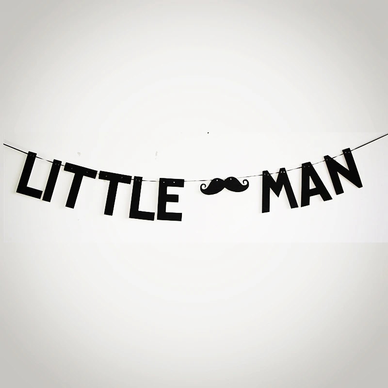 Вечерние wakaka Little Man и С Днем Рождения фетр баннер для украшения вечеринки
