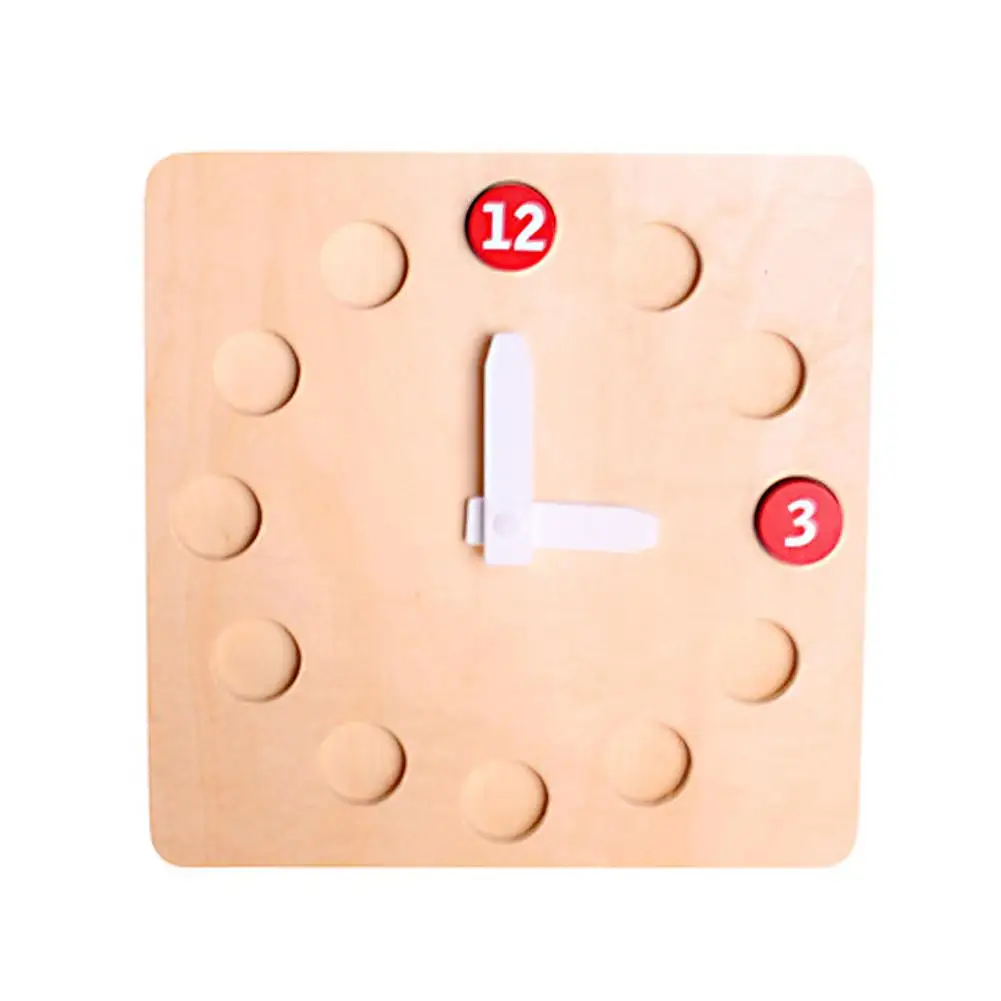  Children's Early Education Educational Enlightenment Toys Activity Clock Wooden Teaching Tool Versi - 32918595225