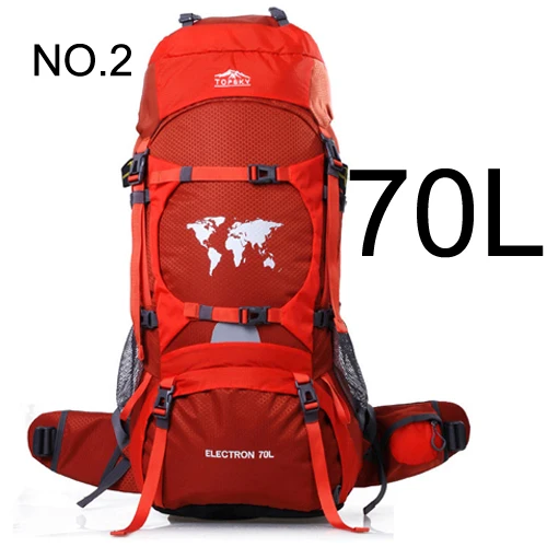 Топ 80L 70L 60L походный рюкзак для кемпинга, походов, альпинизма, спорта на открытом воздухе, путешествий, рюкзак, водонепроницаемый дождевик - Цвет: NO 2  70L