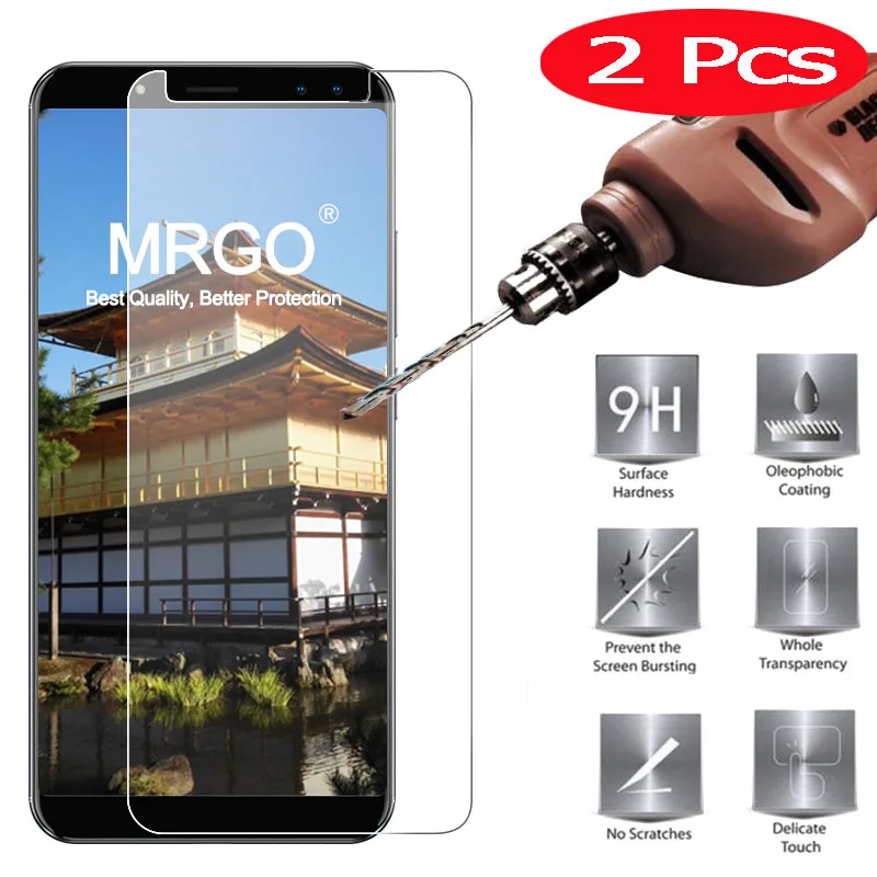 

2Pcs MRGO Tempered Glass for Ulefone Power 3s on Screen Protector Phone Power 3s on Glass Tempered for Ulefone Power 3 Glass