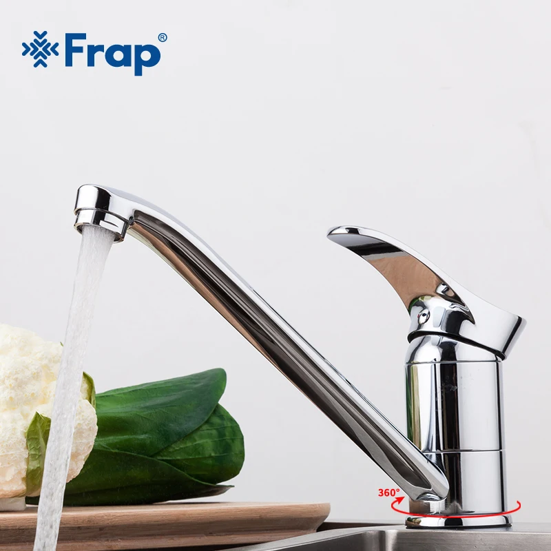 Хромированный кухонный смеситель Frap для раковины холодной и горячей воды кран с