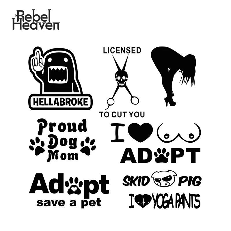 

Rebel Heaven Funny Car Sticker Jdm Decorative Window Licensed To Cut You Adopt Save A Pet Naked Sexy Lady Car Assessoires