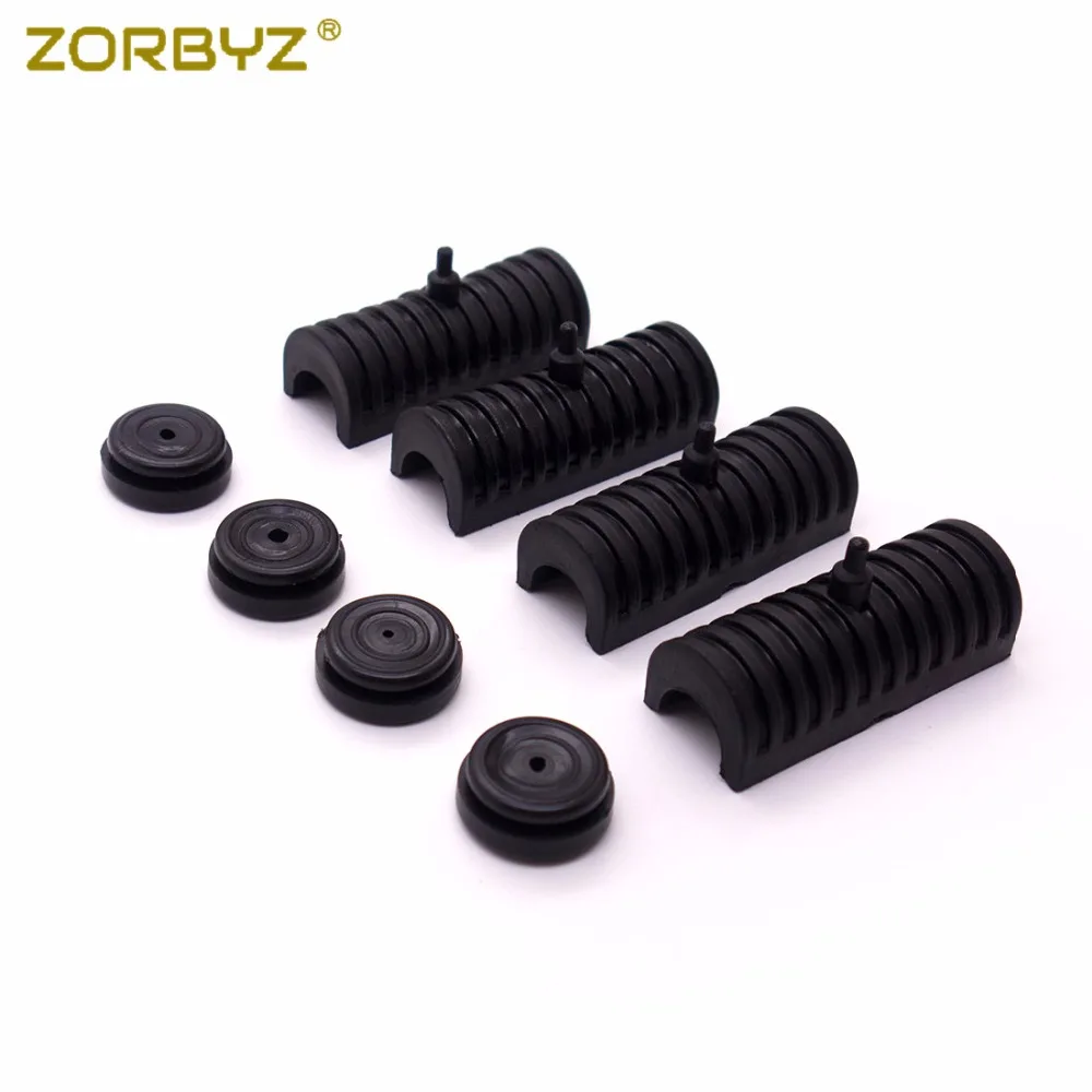 ZORBYZ Black Hard Saddlebag Rubber Grommets Support Cushion For Harley