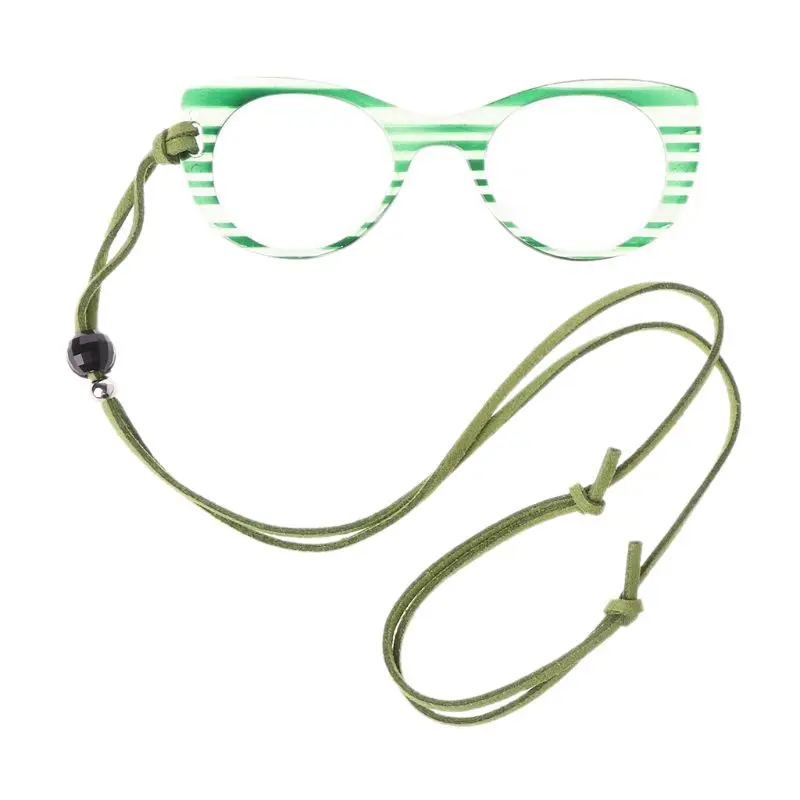 Переносной шеи подвесное ожерелье без ног очки для чтения для мужчин и женщин Пресбиопия очки+ 1,0 до+ 3,5 - Цвет оправы: Green