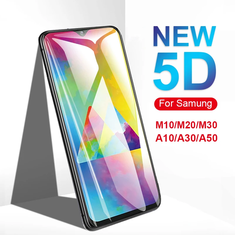 

5D Protective Glass For Samsung Galaxy A50 A40 A30 A20 A10 Full Cover Tempered Film For Samsung A6 A8 J4 J6 A9 A750 2018 Screen