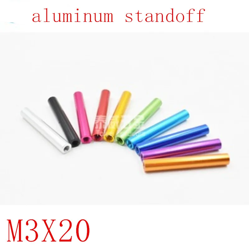 10pcs lot M3 20 M3 X 20 Colourful Round Aluminum Standoff Spacer Stud