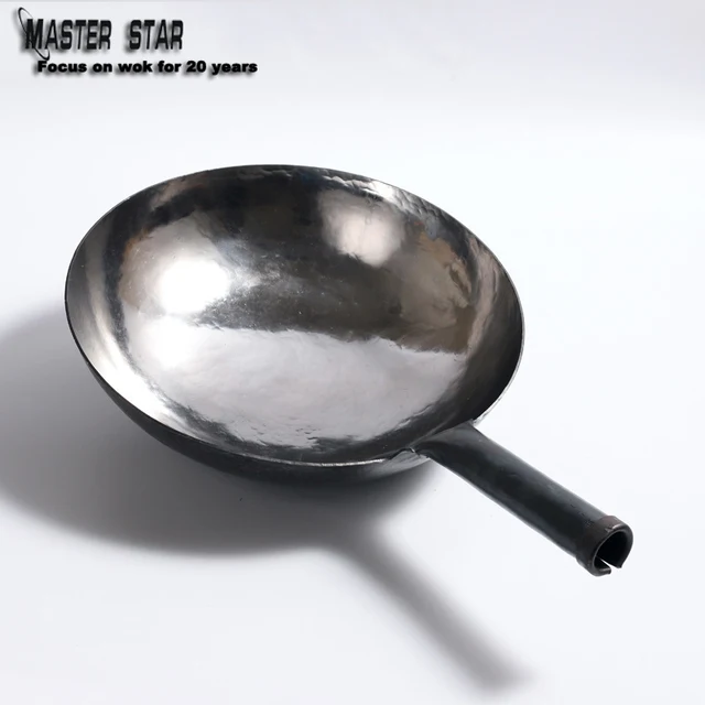 Master Star Large Chinese Traditional Handmade Wok Old fashioned Iron