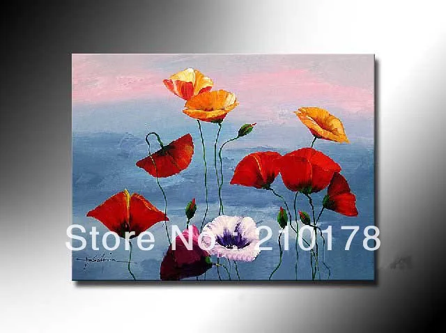 

handmade oil painting on canvas modern 100% Best Art Flower oil painting original directly from artis FL1-102
