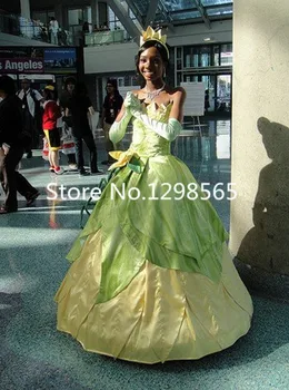 

Free Shipping Customized Princess Tiana Dress from The Princess and the Frog Princess Tiana Costume