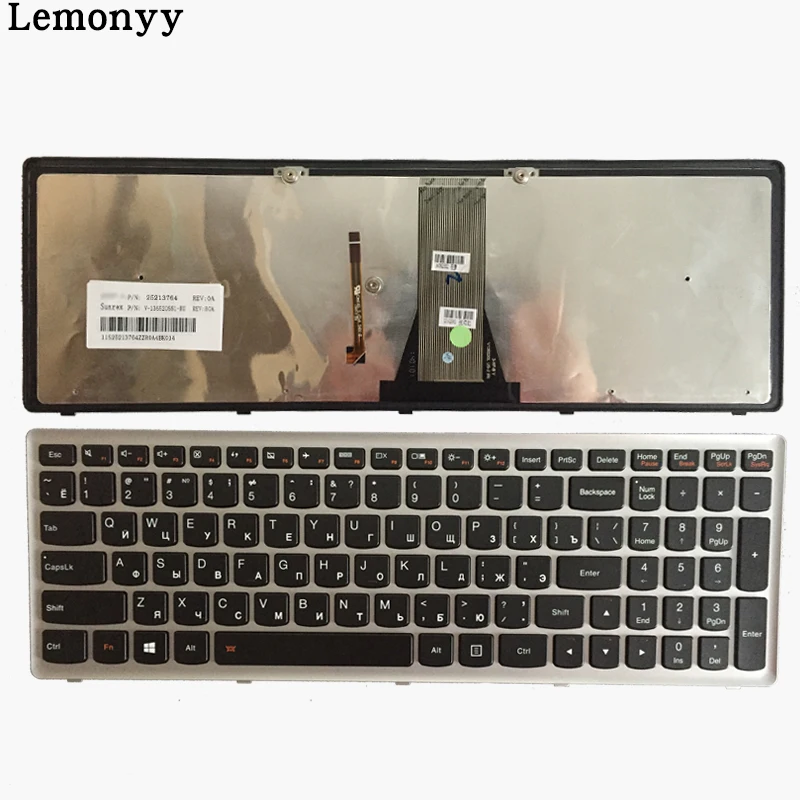 Новая русская клавиатура для lenovo IdeaPad Flex 15 Flex15 G500S G505S S500 S510 S510P Z510 серебристо-серая