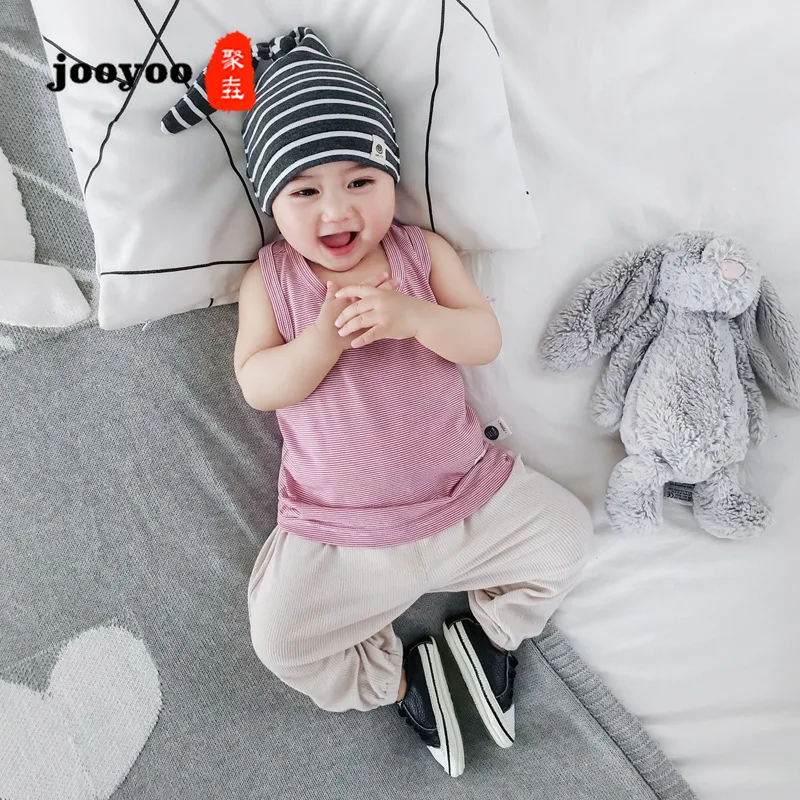 

Baby's Clothes Baby Vest Baby Jacket Clothes Stripes Summer Solid Sleevesless