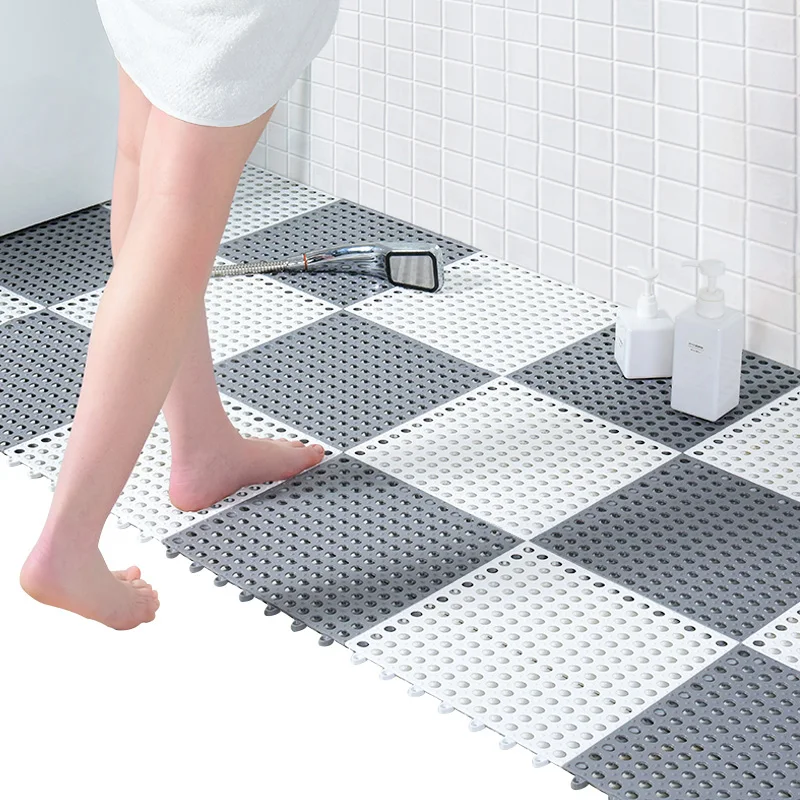 Bathroom Anti Skid Mat Waterproof Hollow Splicing Floor Mat Shower Room Toilet  Bathroom Foot Mat Bathroom Accessories Set - AliExpress