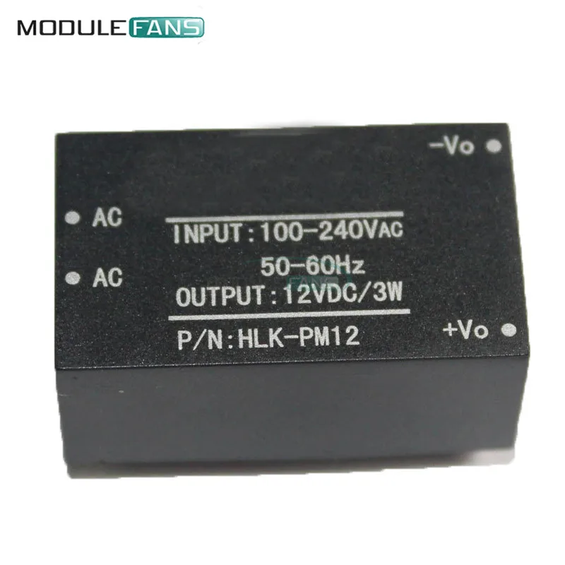 

AC-DC 220V to 12V Buck Step Down Power Supply Module Converter Intelligent Household Switch HLK-PM12 UL/CE