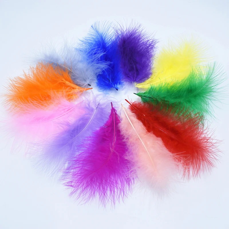 

100 Pieces beautiful natural turkey feathers, long 4-6 "/ 10-16cm, diy jewelry decorative accessories, Fluffy feathers
