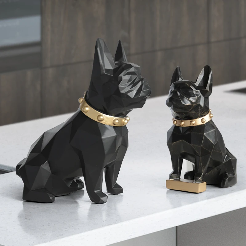 

Resin Dog Figurine Art Statue home decoration accessories modern Garden Decoration carfts Animal Sculpture for home ornaments