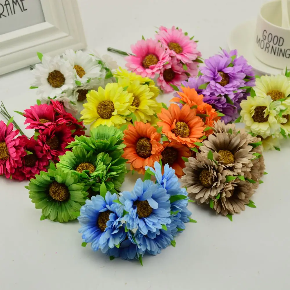 Венок ручной работы gerbera для домашнего сада 6 шт. материал свадебного банкета