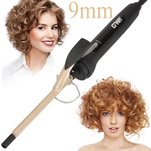 Золотой керамический баррель 9 мм щипцы для завивки волос с глубокими кудрявыми волнами волшебная палочка для завивки волос Электрические Инструменты для укладки волос стайлер