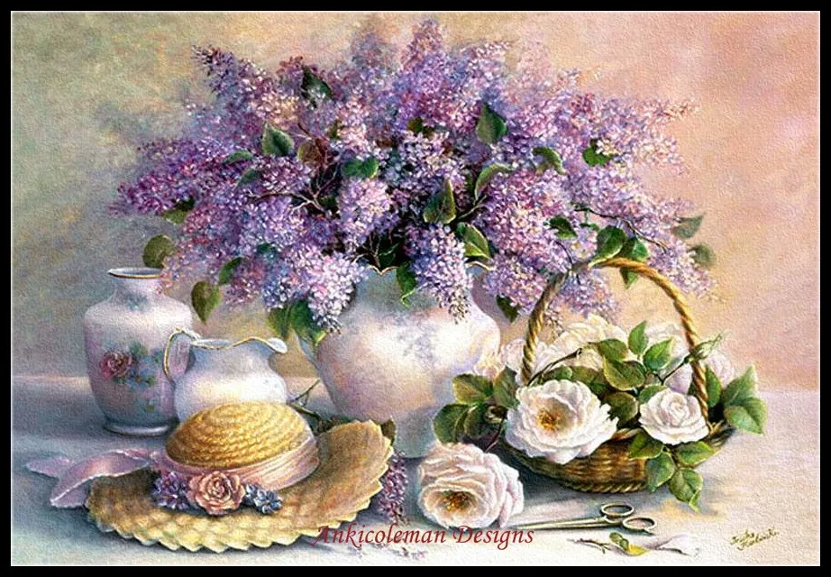 

Needlework for embroidery DIY French DMC High Quality - Counted Cross Stitch Kits 14 ct Oil painting - Lavender