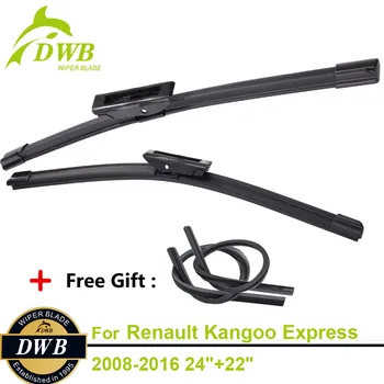 

2PCS ECO Wiper Blades for Renault Kangoo Express 2008-2016 24"+22", Free 2pcs Rubbers, High Quality ISO9001 Natural Rubber