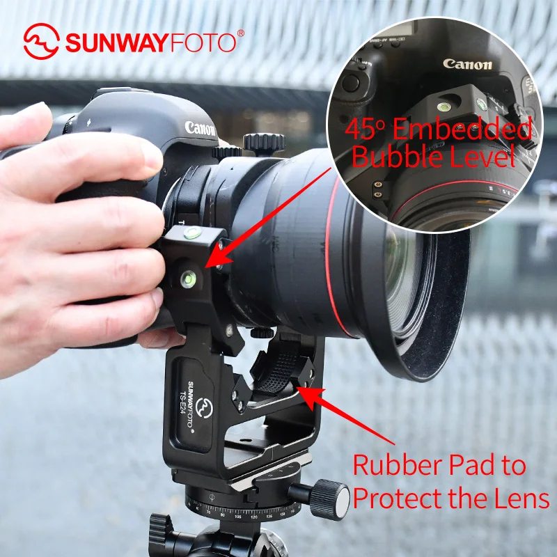 SUNWAYFOTO TS-E24 штатив Canon Dslr камера аксессуары TS-E17/TS-E24 наклона сдвиг кронштейн для объектива БЫСТРОРАЗЪЕМНАЯ подставка на трех ножках