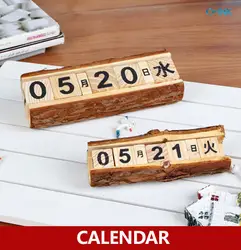 Новые декоративные настольный календарь, старинные деревянные Универсальный календарь, вечный календарь, деревянные календаря office