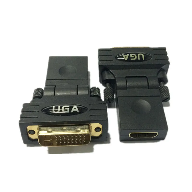 

1080P HDMI Female to DVI (24+5) Male to HDMI Female Adapter Transfers between HDMI to DVI-I Connector (360 Degree)