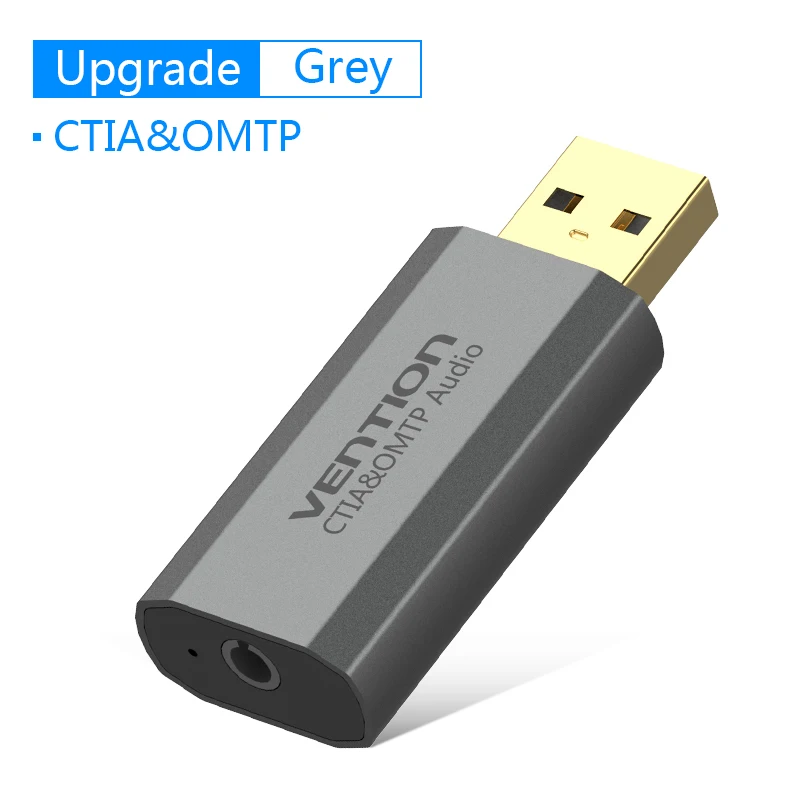 Vention USB внешняя звуковая карта USB к разъему AUX 3,5 мм адаптер для наушников аудио микрофон звуковая карта 5,1 Бесплатный привод для компьютера ноутбука - Цвет: Type-C